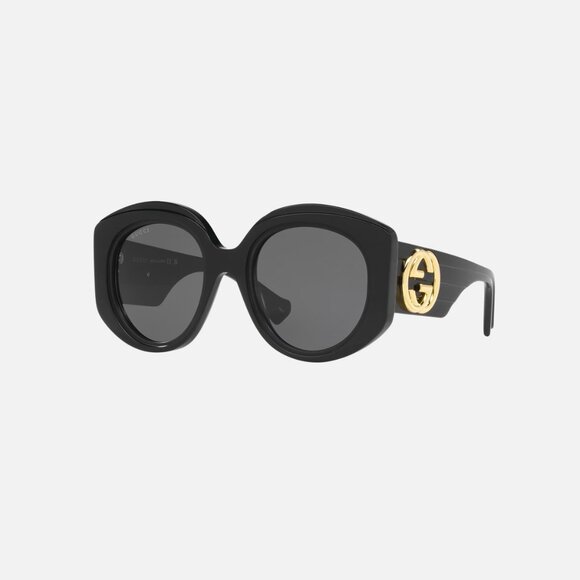 GUCCI~NEW~ $900 GG1308S~ Black Acetate~ Designer Sunglasses